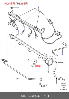 Уплотнительное кольцо, клапанная фо E854204S FORD