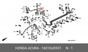 Топливный фильтр 16010SL5931 HONDA