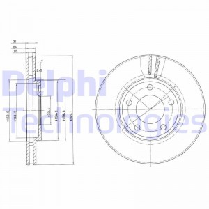 Тормозной диск BG3383 DELPHI