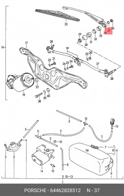 Плоская шайба 64462828512 PORSCHE