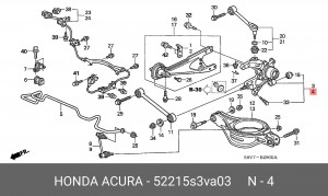 Кулак поворотный (комплект) 52215S3VA03 HONDA