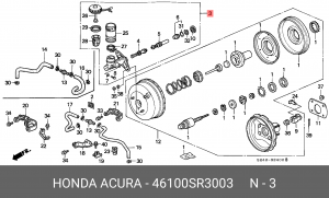 Ремкомплект, главный тормозной цилиндр 46100SR3003 HONDA