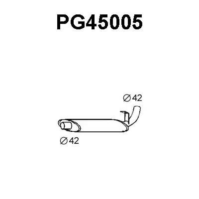Предглушитель выхлопных газов PG45005 VENEPORTE