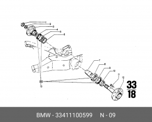Уплотняющее кольцо 33 41 1 100 599 BMW