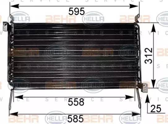 Конденсатор, кондиционер 8FC351038631 HELLA