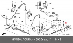 Главный цилиндр, система сцепления 46920SAAG11 HONDA