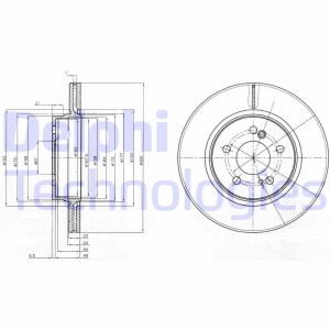 Тормозной диск BG2776 DELPHI