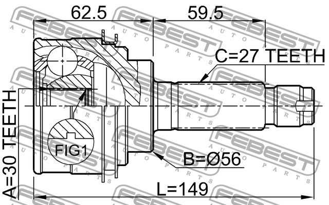 ШРУС 0810-026 FEBEST