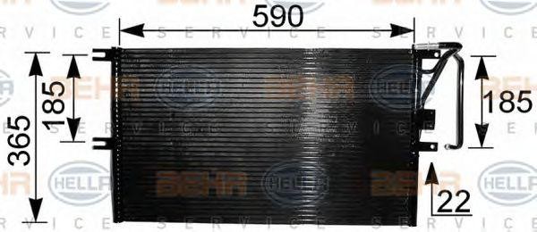 Конденсатор, кондиционер 8FC 351 037-621 HELLA