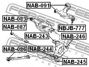 Рычаг подвески NAB-086 FEBEST