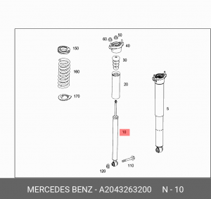 Амортизатор подвески A2043263200 MERCEDES BENZ