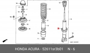 Амортизатор 52611SR3B01 HONDA