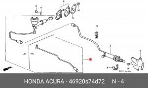 Главный цилиндр, система сцепления 46920S74D72 HONDA
