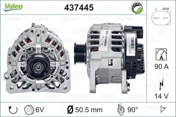 Генератор 437445 VALEO PHC