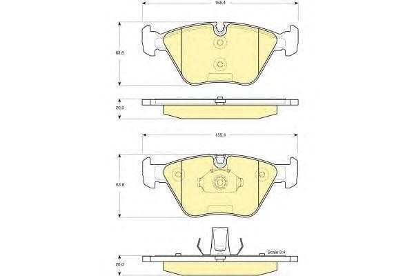 Комплект тормозных колодок, диско 6115312 GIRLING