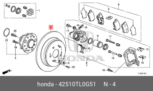 Диск тормозной 42510-TL0-G51 HONDA