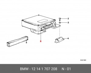 Блок управления, управление двигателем 12141707208 BMW