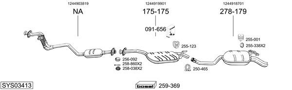 Выпускной трубопровод 884807 BOSAL