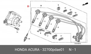 Ккомплект проводов зажигания 32700PDAE01 HONDA