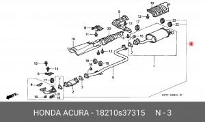 Выпускной трубопровод 18210S37315 HONDA