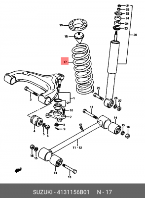 Пружина ходовой части 41311-56B01 SUZUKI