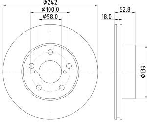 Тормозной диск MDC878 MINTEX