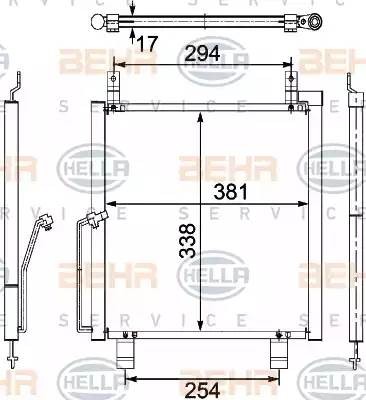 Конденсатор, кондиционер 8FC351304191 HELLA