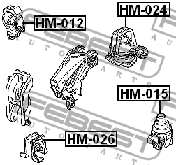 Подушка двигателя HM-026 FEBEST