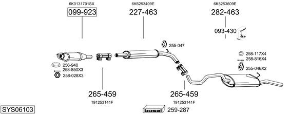 Глушитель выхлопных газов конечный 278163 BOSAL