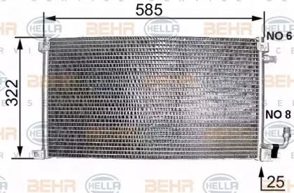 Конденсатор, кондиционер 8FC 351 038-221 HELLA