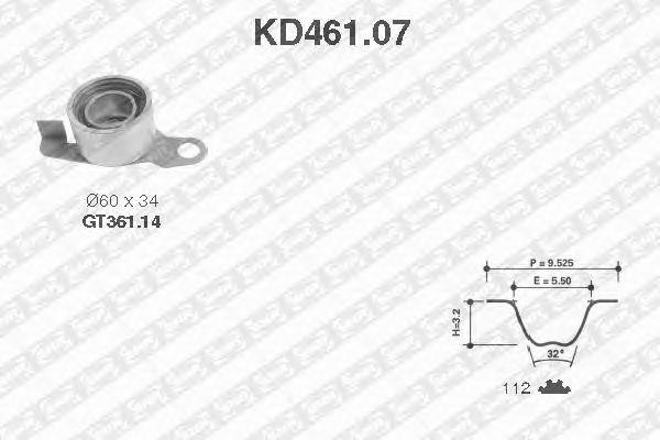 Комплект ремня ГРМ KD46107 NTN SNR