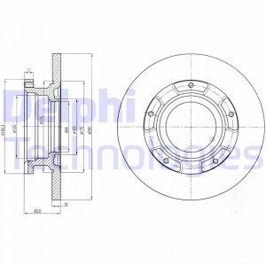 Тормозной диск BG4008 DELPHI