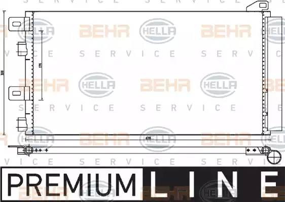 Конденсатор, кондиционер 8FC 351 300-641 HELLA