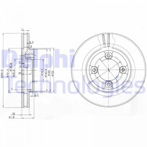 Тормозной диск BG3272 DELPHI