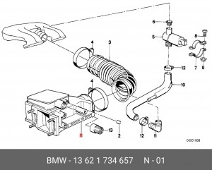 Датчик потока воздуха 13 62 1 734 657 BMW
