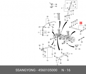 Рулевые тяги 4560105000 SSANG YONG