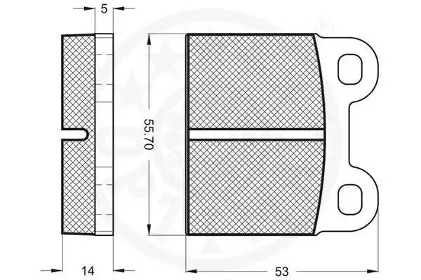 Комплект тормозных колодок, диско 2194 OPTIMAL