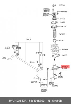 Амортизатор подвески 54650-1E300 HYUNDAI KIA