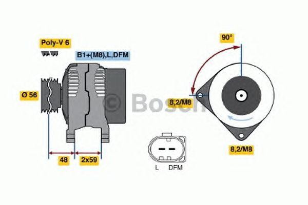 Генератор 0 124 325 074 BOSCH