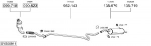 Глушитель выхлопных газов конечный 154007 BOSAL