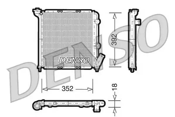 Радиатор, охлаждение двигател DRM23026 DENSO