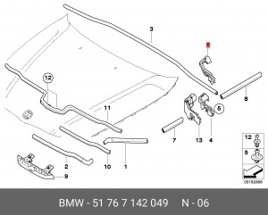 Уплотнитель 51 76 7 142 049 BMW