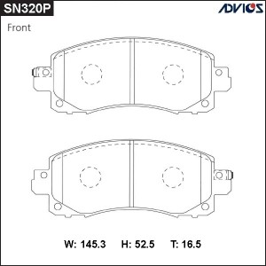 Колодки тормозные дисковые SN320P ADVICS