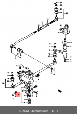 Рейка рулевая 48600-60A21 SUZUKI