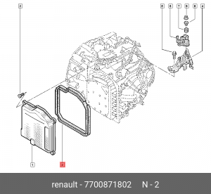 Прокладка масляного поддона КПП 7700871802 RENAULT