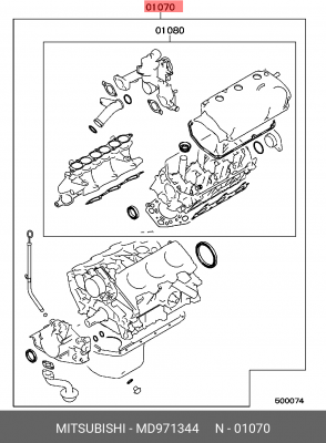 Прокладки ДВС (комплект) MD971344 MITSUBISHI