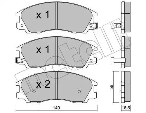 Комплект тормозных колодок, диско 22-0506-0 METELLI