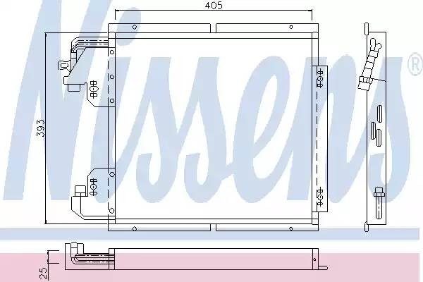Конденсатор, кондиционер 94132 NISSENS