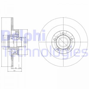 Тормозной диск BG9024RS DELPHI