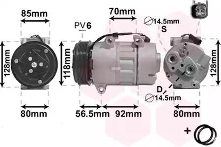 Компрессор, кондиционер 1800K394 VAN WEZEL